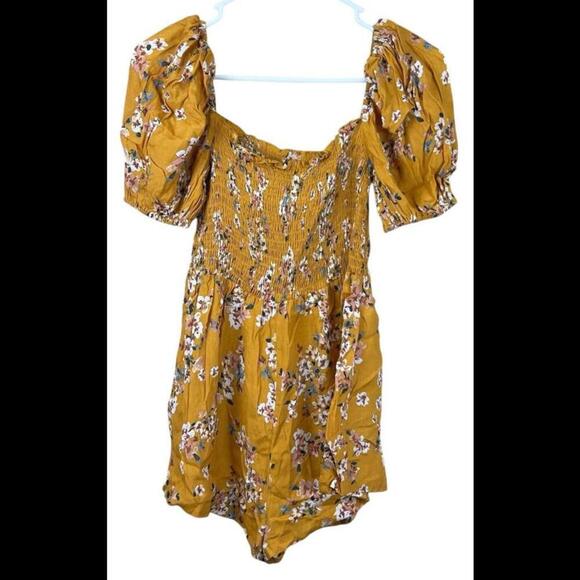 Flynn Skye Justine Romper Size Small Floral Rayon Summer Beach Vacation Boho - Picture 2 of 4